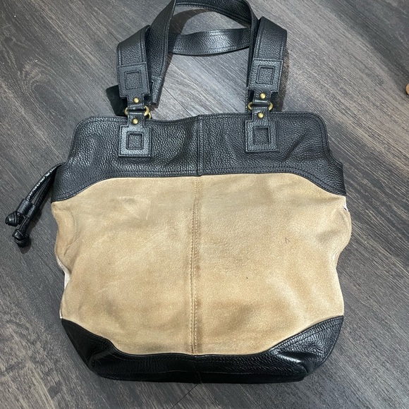 Pursuits - Multi Leather and Suede Patchwork Shoulder bag - Picture 2 of 5